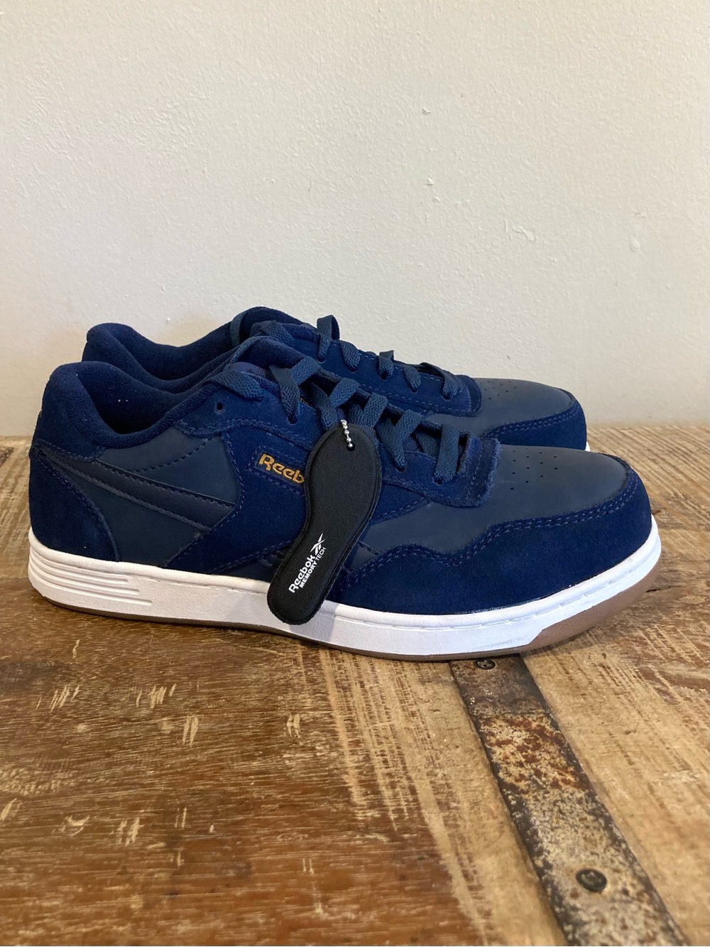 Men’s Reebok RB4152 Navy Blue Steel Toe Work Safety Shoes Sneakers 7 Wide